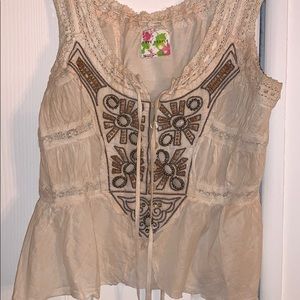 Beaded and Embroidered Mini Top